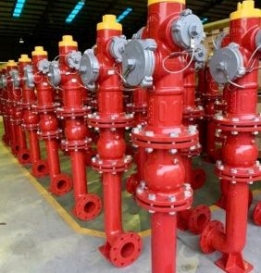 Trụ chữa cháy ngoài nhà 3 cửa (bao gồm đế) + KĐ (DN125 x 2DN65)