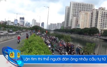 Cảnh sát phòng cháy chữa cháy cứu nạn nhảy cầu tự tử