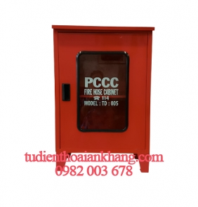 Tủ chữa cháy KT 500x700x220 tôn 0.6 mm sơn tỉnh điện màu đỏ ( Ngoài nhà)