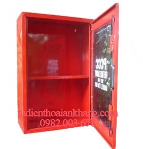 Tủ chữa cháy KT 400x600x220 tôn 0.8 mm sơn tỉnh điện màu đỏ