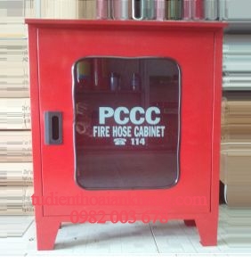 Tủ chữa cháy KT 500x700x220 tôn 0.8 mm sơn tỉnh điện màu đỏ ( Ngoài nhà)